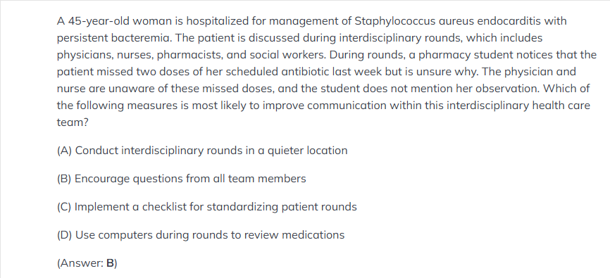 USMLE Step 2 Physiology Exam Question Example