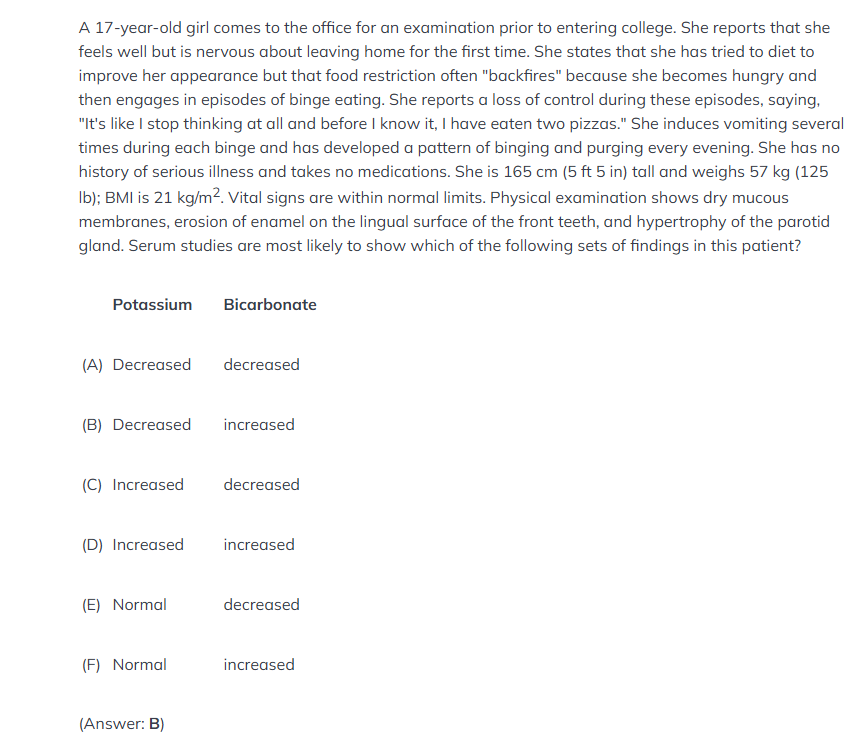 USMLE Step 2 Physiology Exam Question Example